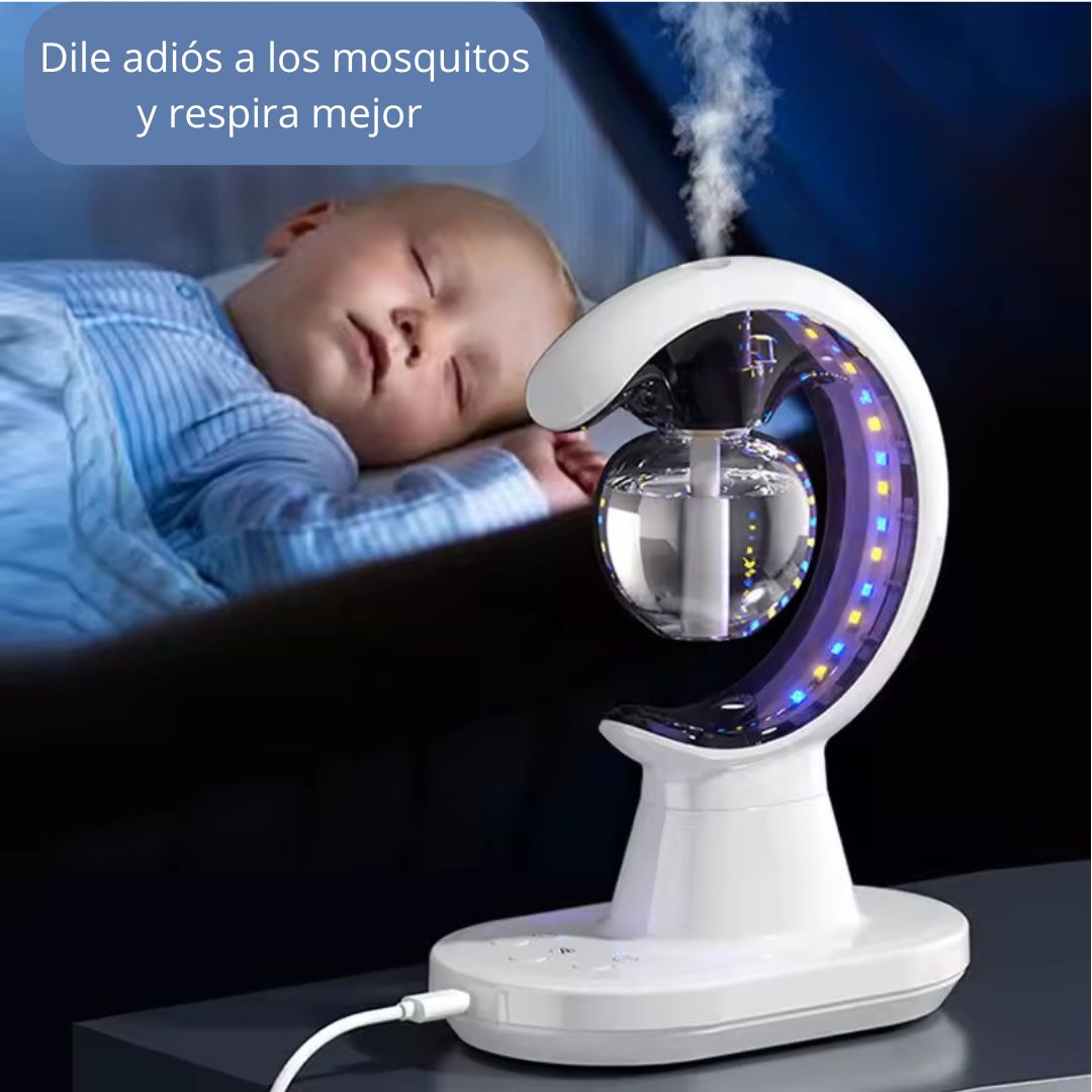 Lampara humidificadora repelente de mosquitos.