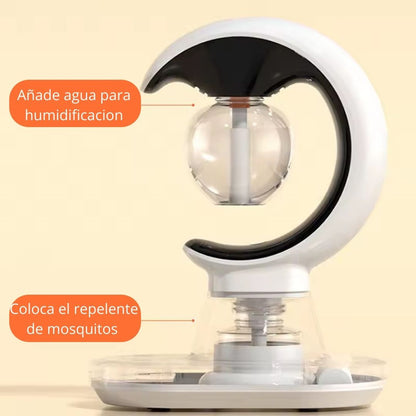 Lampara humidificadora repelente de mosquitos.